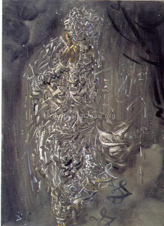 介子围绕着的圣人 - 萨尔瓦多·达利